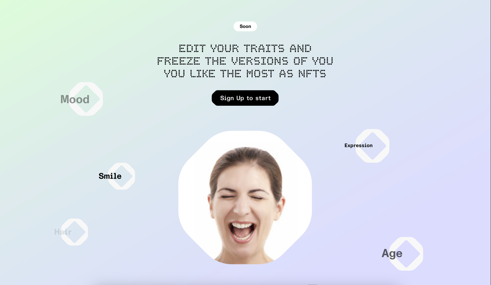 Edit your traits and freeze the versions of you you like most as NFTs